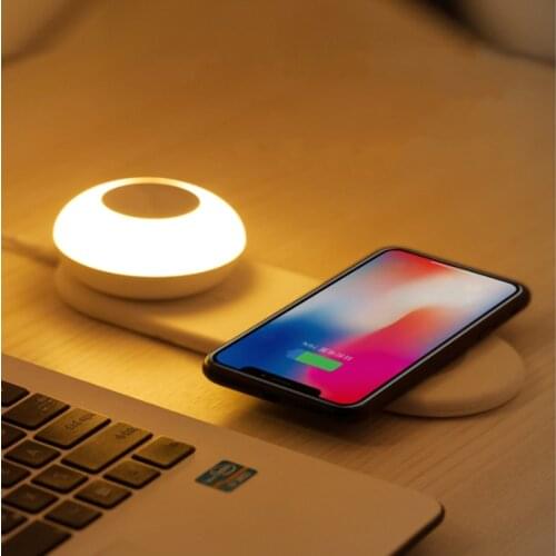 Dimmable LED Table Lamps With Wireless Charge Station USB Rechargeable Bedroom Bedside Lamp With Magnet Hook Battery Built In
