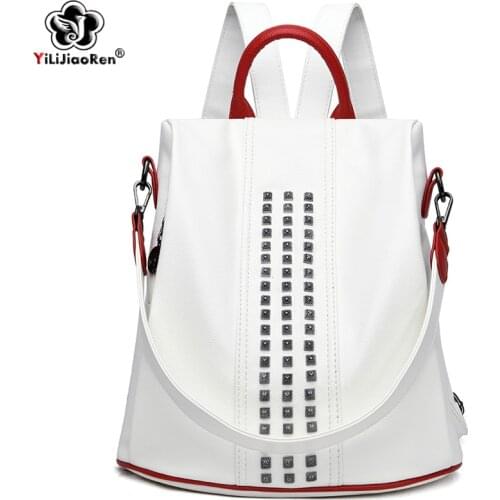 Fashion Diamonds Backpacks For Girls Anti Theft Backpack Women Shoulder Bag Soft Leather Backpack School Bags For Teenage Girls