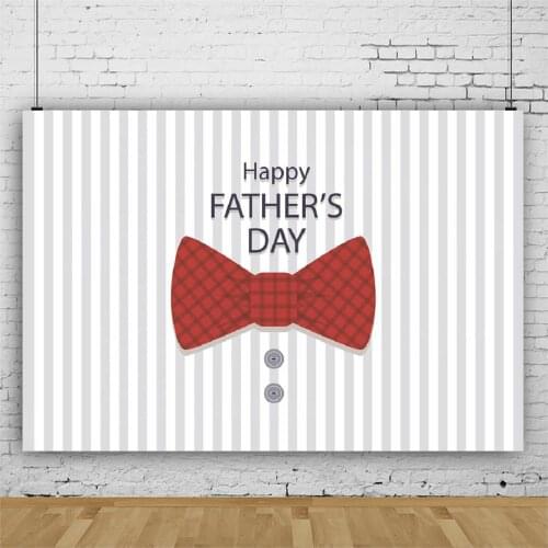 Happy Fathers Day Backdrop Red Bow Tie Photography Background Baby Shower Celebration Photo Booth Studio Decor