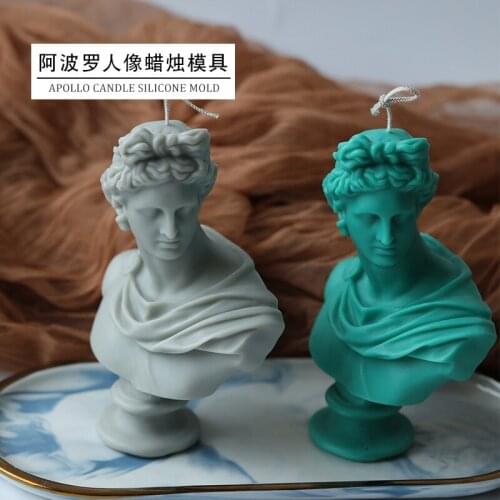 Apollo portrait silicone mold, home decoration ornaments, scented plaster candle DIY material