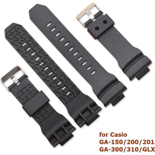 Silicone Watch Strap for Casio G-Shock GA-150 GA-200/201 GA300/310/GLX Diving Sport Watchband Bracelet Accessories for Men Women