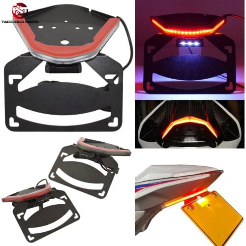TAORIDER-MOTO Led Integrated Taillight Turn Signals Light License Plate Frame Holder Bracket For BMW S1000RR 2019 2020 2021 2022