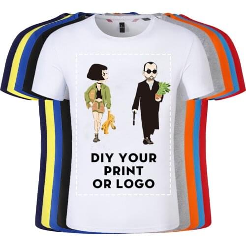 High Quality Summer Cotton Short Sleeve T-shirts Customized Print Photos/Text For Men and Women Disgn Own T Shirts Tops Tee Silk