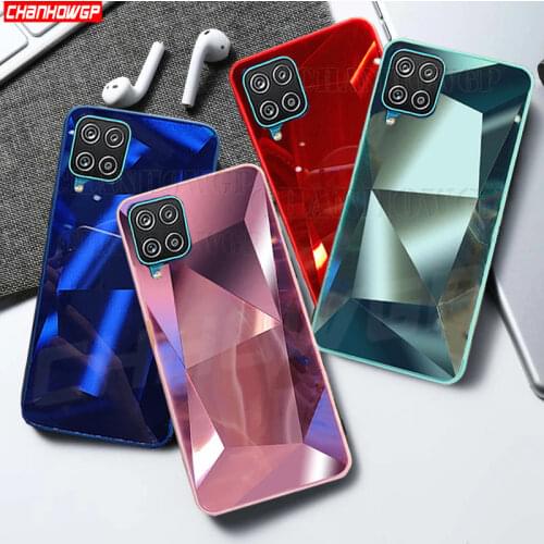 3D Diamond Mirror Soft Case For Samsung Galaxy A12 A32 A42 A52 A72 5G A21S A51 A71 A01 A11 A31 A41 S20 S21 S30 Plus Ultra Cover