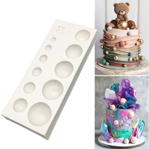 Pearl Circular Silicone Sugarcraft Cupcake Baking Mold Fondant Cake Decorating Tools