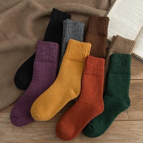 3 Pairs Womens Cashmere Wool Socks Winter Warm Thick Hiking Boot Thermal Cozy Crew Cabin Ladies Work Soft Socks for Cold Weather