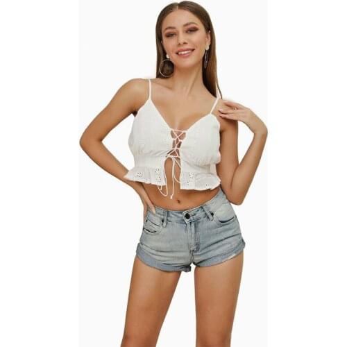 Godier Europe And America Cross Border-WOMENS Dress Cotton Bandage Cloth Shirt with Narrow Straps Short Tube