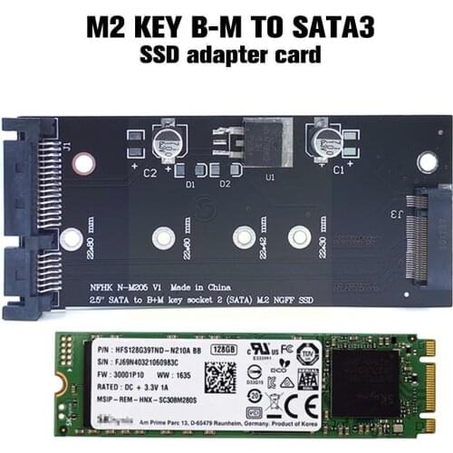 1PC New SATA to M.2 NGFF Adapter Card M2 To SATA Adapter Key SATA3 Converter SSD Raiser Card For 2230-2280