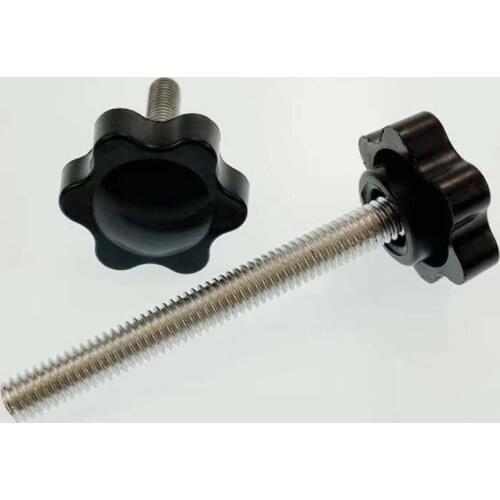 10pcs M4 M5 M6 M8 M10 Thread Star Shaped Head Thread Clamping Screw Bolt Knob For Industry Equipment Plastic Carbon Steel
