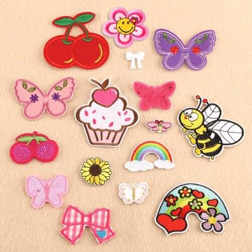 20Pcs Cartoon Animal Embroidery Patches DIY Iron On Patches Kid Clothing Hat Shoes Badge Decoration Accessories Sticker Applique