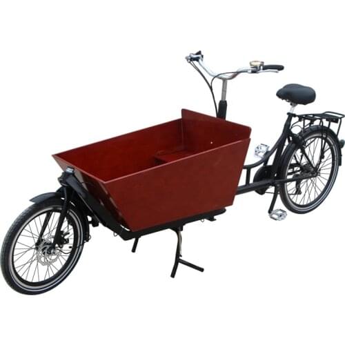 250w Hub Motor Electric Bicycle Pedal 2 wheel Bakfiets 7 Speed Steel Bike Frame Dutch Cargo Bike with for Child