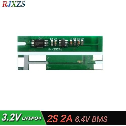 2S 2A 6.4V LiFePO4 BMS/PCM/PCB battery protection circuit board for 2 Packs 18650 Battery Cell