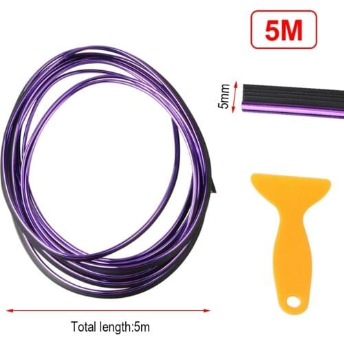 5M 10M Long Glue-Free Embedded Car Decoration Strips Moulding Trim Dashboard Door Edge Protector Accessories Auto Parts