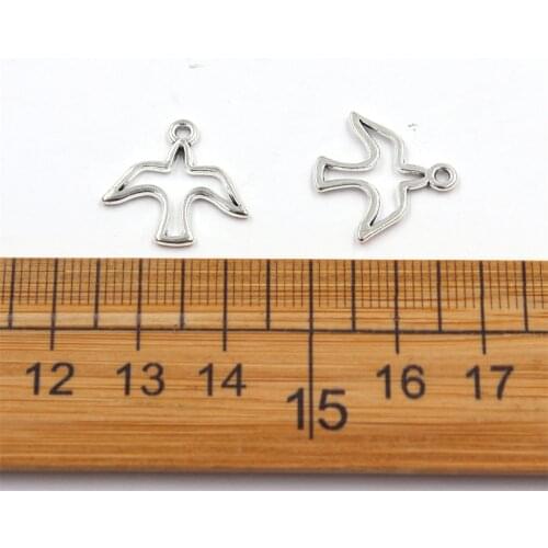5pcs/Lot 18x18mm Zinc Alloy Seagull Charms DIY Jewelry Findings Jewelry Accessories Wholesale