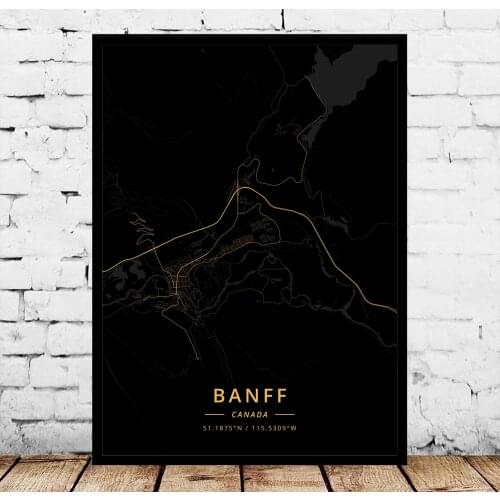 Abbotsford Ajax Banff Barrie Brampton Burlington Burnaby Calgary Campbell River Coquitlam Cornwall Edmonton Canada Poster