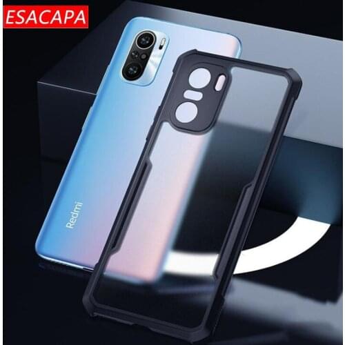 Acrylic Shockproof Bumper Case For Xiaomi Redmi Note 9 Pro Max 10X 9C 9A Poco M2 Pro Clear Magnetic Ring Stand Holder Phone Case