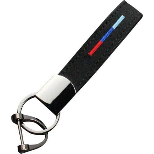 Car keychain Buckskin leather key holder keychain for Mercedes BMW Chaveiro The national flag of Italy Germany car sty