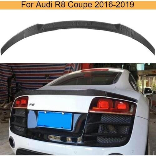Car Rear Trunk Spoiler Wing for Audi R8 Coupe Only 2016 - 2019 Rear Tail Trunk Boot Lip Wing Spoiler Carbon Fiber