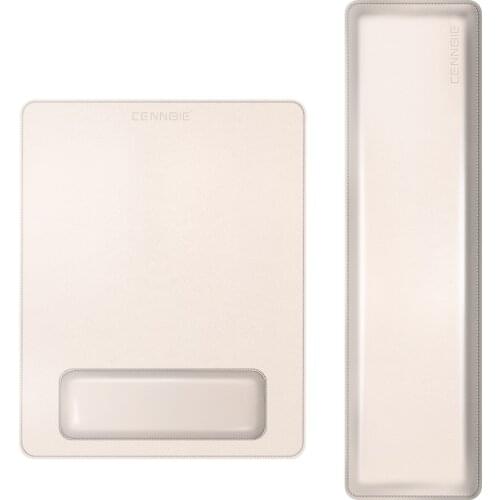 Oversize PU Leather Mouse Pad with Wrist Support and Keyboard Wrist Rest Set for Gaming, Office, PC Computer Laptop