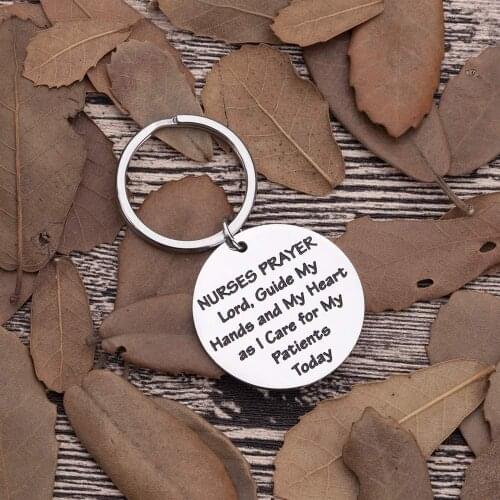 Nurse Graduation Keychains Gifts for Women Men Nurses Prayer Key Chain Nursing Gifts for Nursing Students RN Nurse Practitioner