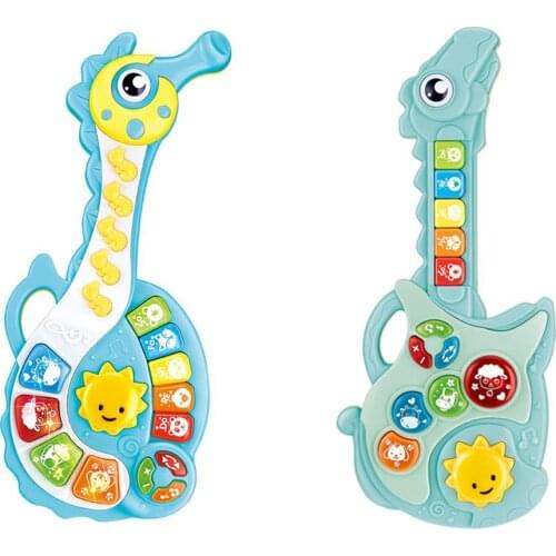 Childrens Cartoon Guitar Toy Multifunctional Electronic Music Piano Baby Early Education Musical Instrument Toy