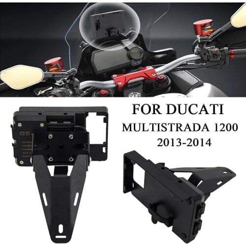 For Ducati Multistrada 1200 Motorcycle GPS mobile phone holder USB charger mobile phone navigation bracket 2013 2014