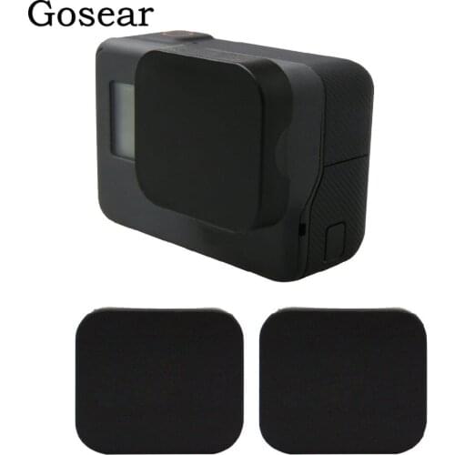 Gosear 2pcs Lens Cap Protector Cover Protective Frame for GoPro Hero 7 6 5 Go pro Hero5 Hero6 Hero7 Sports Camera Accessories