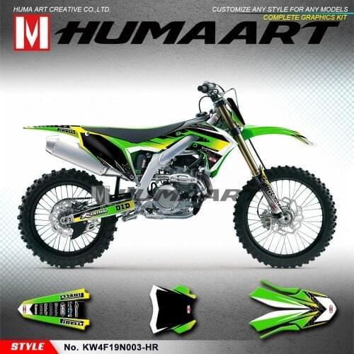 HUMAART Dirt Bike Graphics Complete Stickers Kit for KX450F KXF450 KXF 450 2019 2020 2021