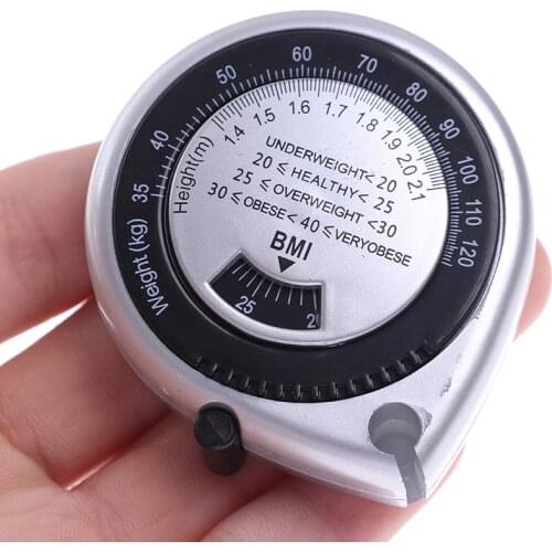 Body Mass Measuring Tape BMI Calculator - Fitness Weight Loss Muscle Fat Test New