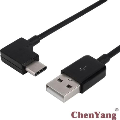 CYSM USB 2.0 Male to 90 Degree Right Angled Type C USB-C Male Cable 20cm for Tablet & Mobile Phone