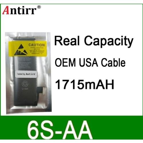 10pcs/lot Real Capacity China Protection board 1715mAh 3.7V Battery for iPhone 6S zero cycle replacement repair parts 6S-AA