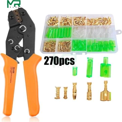 270pcs 453 U -terminal Cable splice crimp terminal Kit Fast connection terminal of insulated cable Suitable for 0.3-4mm2 wire
