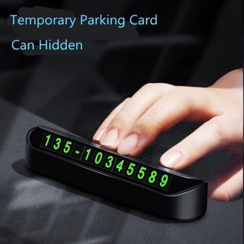 Hot Car Temporary Parking Card Phone Number Card Plate Telephone Number Car Park Stop Temporary Stop Car Accessories Car styling