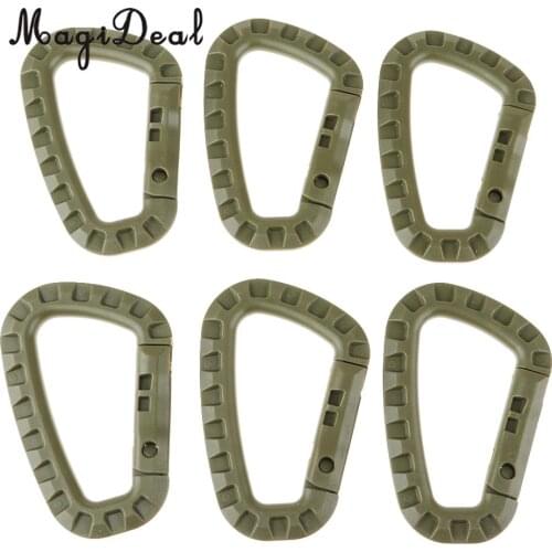 MagiDeal Tactical Carabiner Keychain Climbing Gear Clip Hard Polymer Lightweight Backpack Clips Key Snap Hook for Camping Hiking