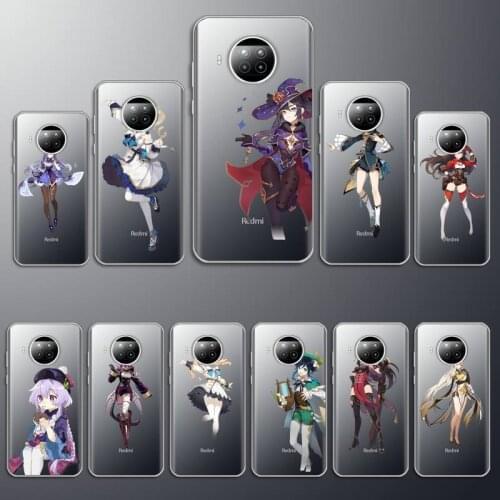 Anime girl genshin impact Cute Phone Case Transparent for Xiaomi mi note 10 8 9 t HUAWEI p30 40 11 Samsung S 8 9 10 20 pro lite