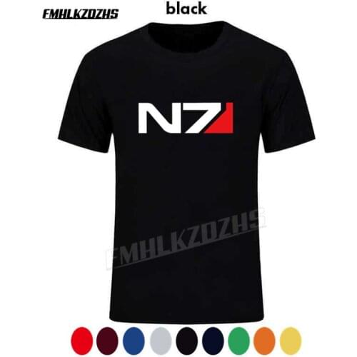 N7 Mass Effect 3 T Shirt Men Systems Alliance Military Emblem Game Tee T-Shirt Cotton Men Free Shipping Wholesale t shirt H148