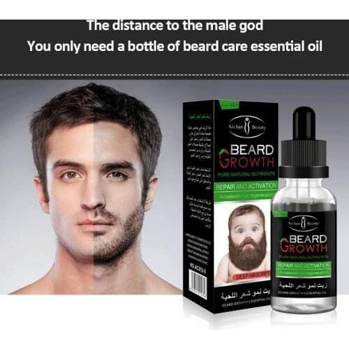 Natural Organic Men Beard Growth Oil Beard Wax balm Hair Loss Products Leave-In Conditioner for Groomed Beard Growth 30ml
