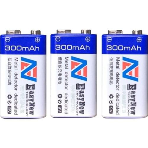 3PCS 300MAH 9V NI-MH battery 6F22 1604G microphone detector universal meter rechargeable battery