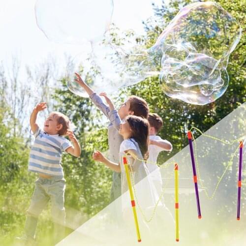 New! Outdoor Western Sword Shape Bubble Wand Toys Long Huge Bubbles Kids Toys Children Baby Rainbow World Bubble Foldable Swing