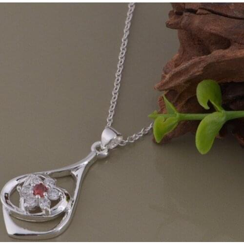 Wholesale High quality silver plated Fashion jewelry chains necklace pendant WN-1290