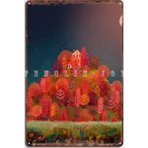Autumn Island Metal Sign Wall Mural Customize Club Bar Poster Tin Sign Poster
