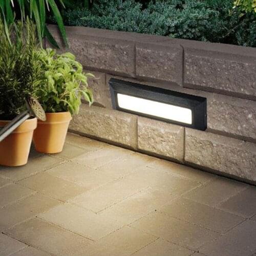 Outdoor Waterproof LED Stair Step Light 6W LED Footlight Surface Mounted Porch Wall Lamp Garden Pathway Corridor Stairway Lamps