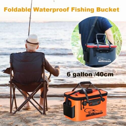 EVA Portable Fishing Bag Collapsible Folding Thicken Live Fishing Box EVA Tank Bucket Camping Outdoor Fishing Bag Tackle Fishbox