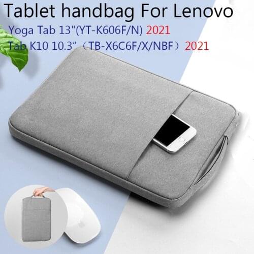 Shockproof Handbag Case for Lenovo Yoga Tab 13" YT-K606F YT-K606N 2021 Tab k10 TB-X6C6F TB-X6C6X/NBF 10.3" Sleeve Pouch Cover