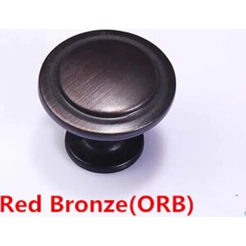 Drawer knob dresser pull red bronze kitchen cabinet antique copper cupboard Tv table knob 31mm vintage furniture handle ORB
