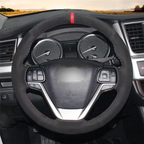DIY Anti-Slip Wear-Resistant Steering Wheel Cover For Toyota Highlander 2013-2020 Sienna 2015-2020 Car Interior Decoration