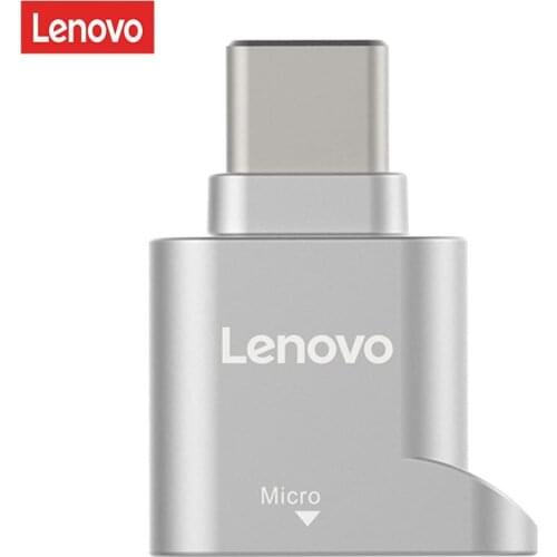 Lenovo D201 Mini Memory Card Reader 480Mbps USB C TF Card Reader Type C to TF Card Reader Support 512GB for Laptop Phone Windows