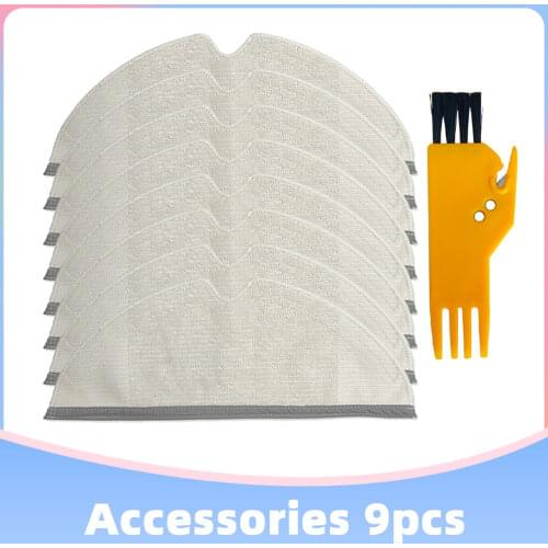 Replacement of Washable Mop Cloth & Cleaning Brush Set for Xiaomi Roborock S4 S5 S6 S50 S60 Mi Robot 1 2 1S Vacuum Cleaner