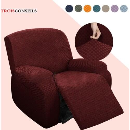 Recliner Chair Cover Thick Soft Recliner Slipcover for Living Room 4 Separate Piece Sofa Couch Armchair Cover Elastic Stretch