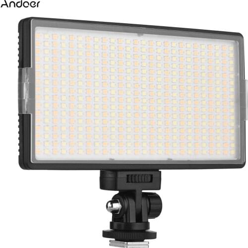 Camera LED Video Light Photography Lamp Photo Studio Adjustable 3200-5600K with 1/4 Inch Screw Hole Cold Shoe Mount Ball Head